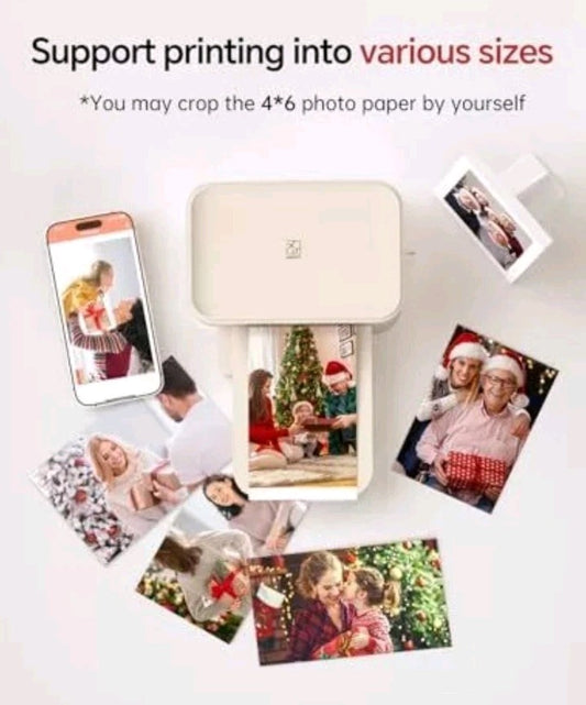 HPRT PHOTO PRINTER 4"X6",+20 SHEETS&1 RIBBON,WI-FI WIRELESS INSTANT PICTURE