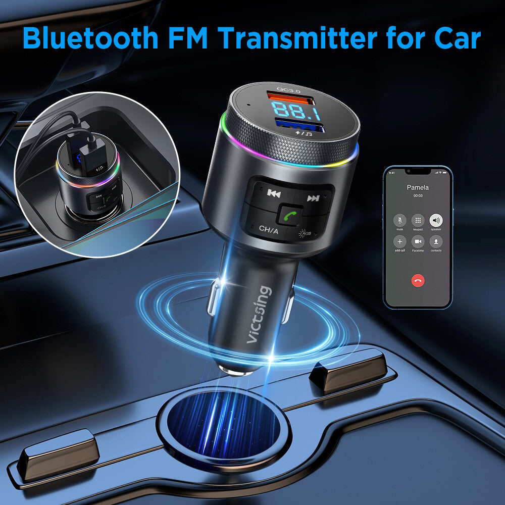 Bluetooth Car FM Transmitter MP3 Player Radio Wireless Adapter Kit 2 USB Charger