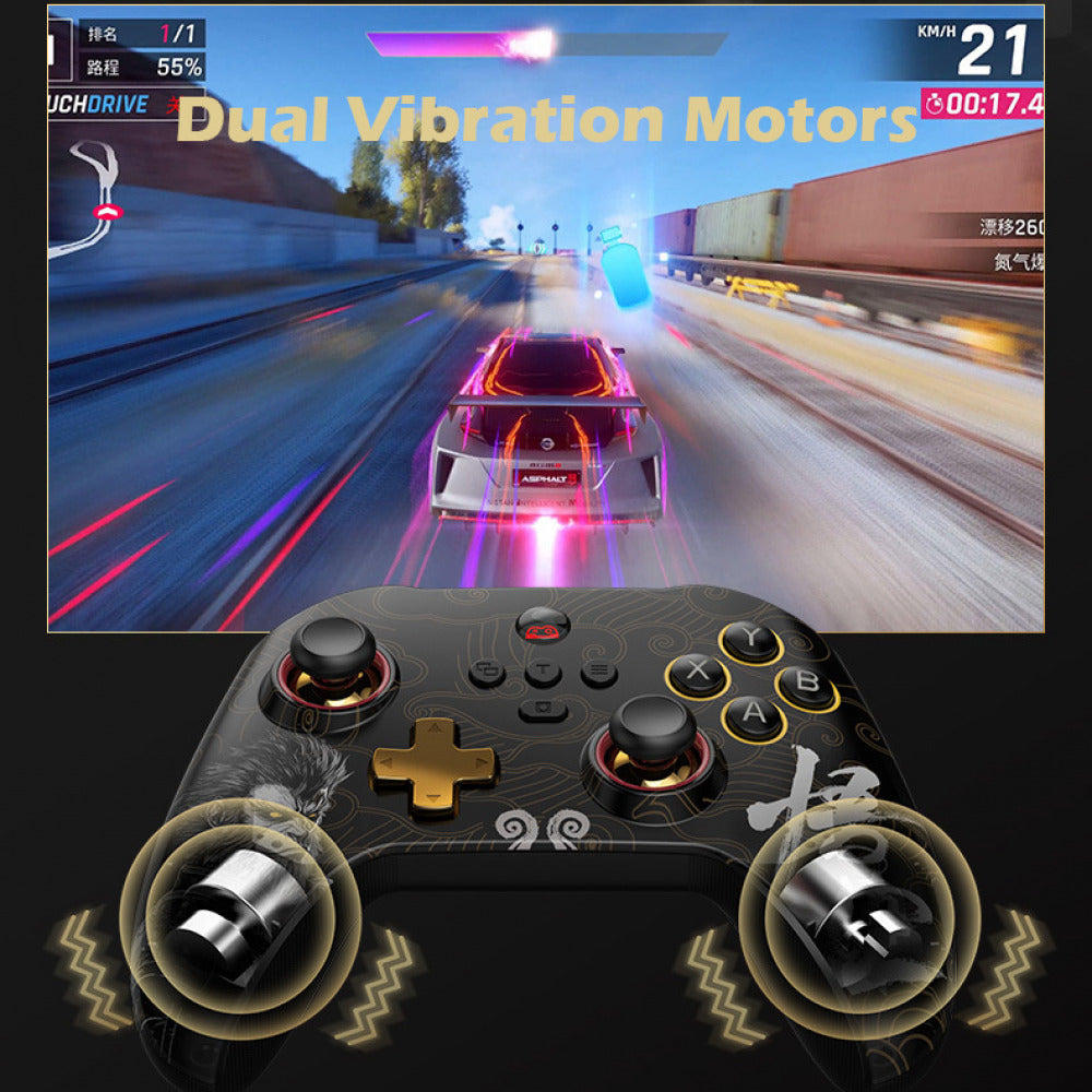 Wireless Gamepad 800Hz Vibration Game Controller 6-Axis for Switch/Android/PC