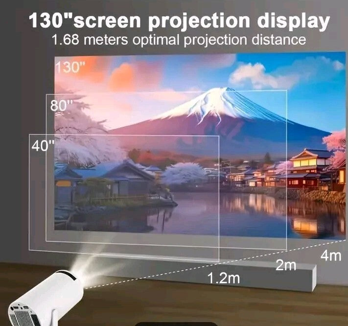 HY300 Mini Proyector 4K Android 11.0 1080P 720P 200ANSI Portátil Inalámbrico...