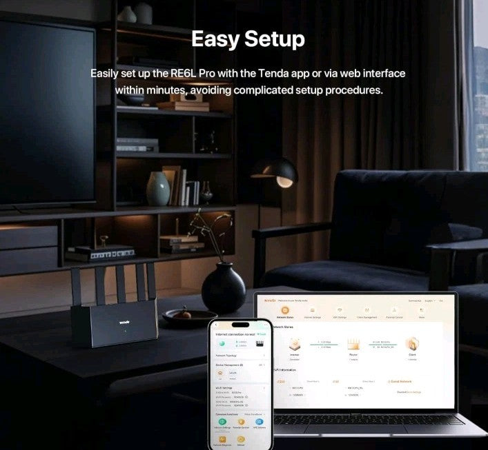 Tenda BE5100 Wi-Fi 7 Router – Dual Band Gigabit for Wireless Internet