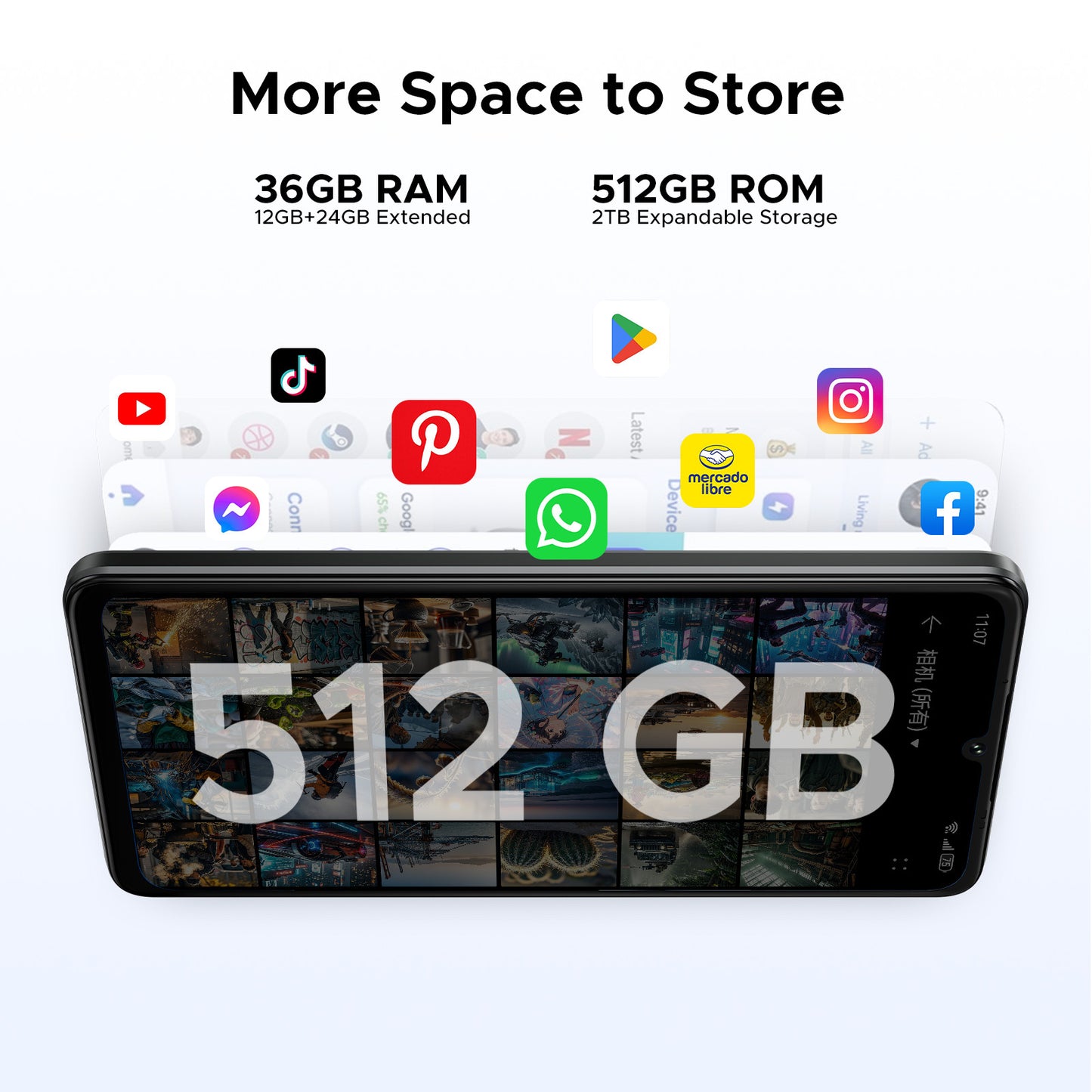 DOOGEE Note 59 Pro+ 5G Android 15 Unlocked Cellphone, 36GB+512GB 6250mAh 6.75"
