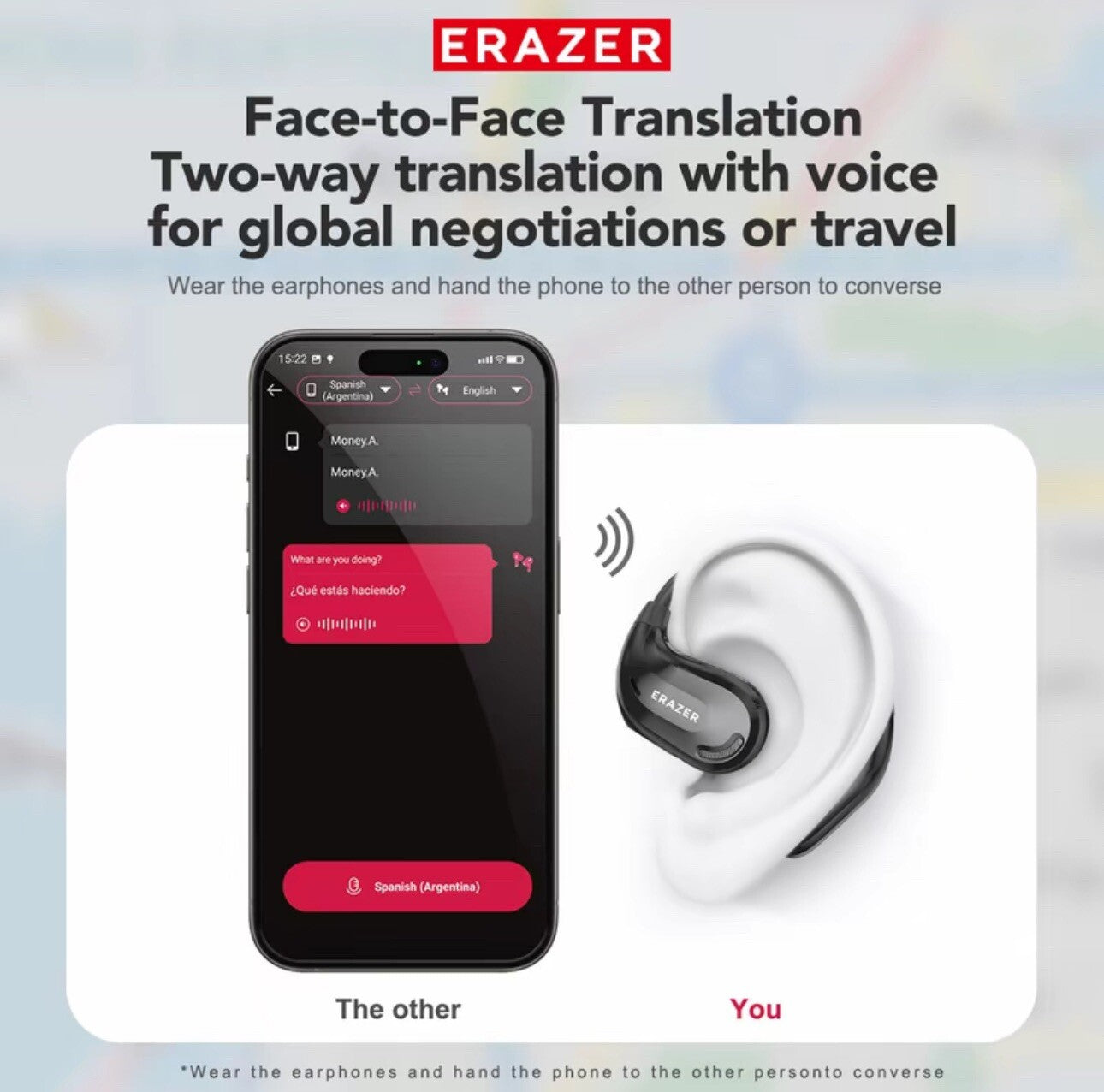 ERAZER XT66PRO OWS Translation Wireless Bluetooth Earphones