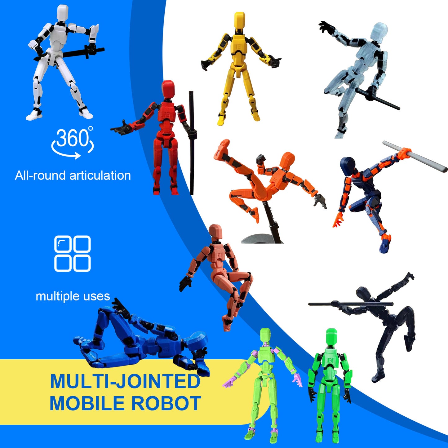 Titan 13 Action Figure- Robot Action Figure-3D Printed Action T13 Action Figure