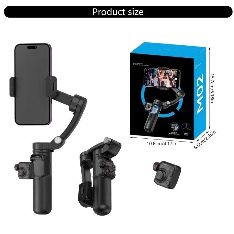 3 Axises Smartphone Gimbals Stabilizers Adjustable Fill Light for Video