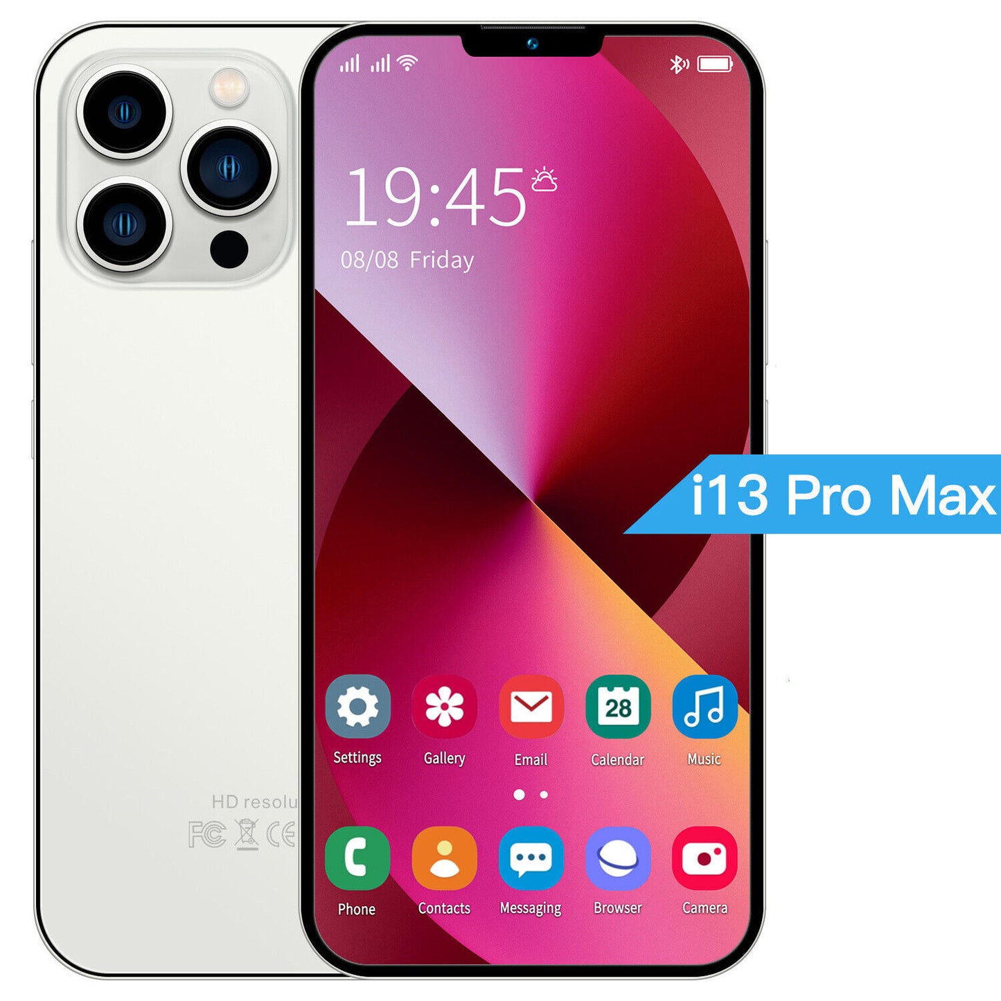 6.8" Unlocked i13 Pro Max Android 10 Smartphone Dual Sim 4G Phone Mobile 4+64 GB