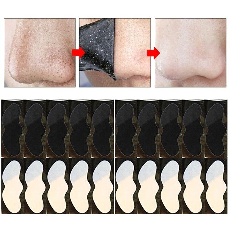 100pcs Nose Blackhead Remover Mask Deep Cleansing Black dots Pore Clean Strips