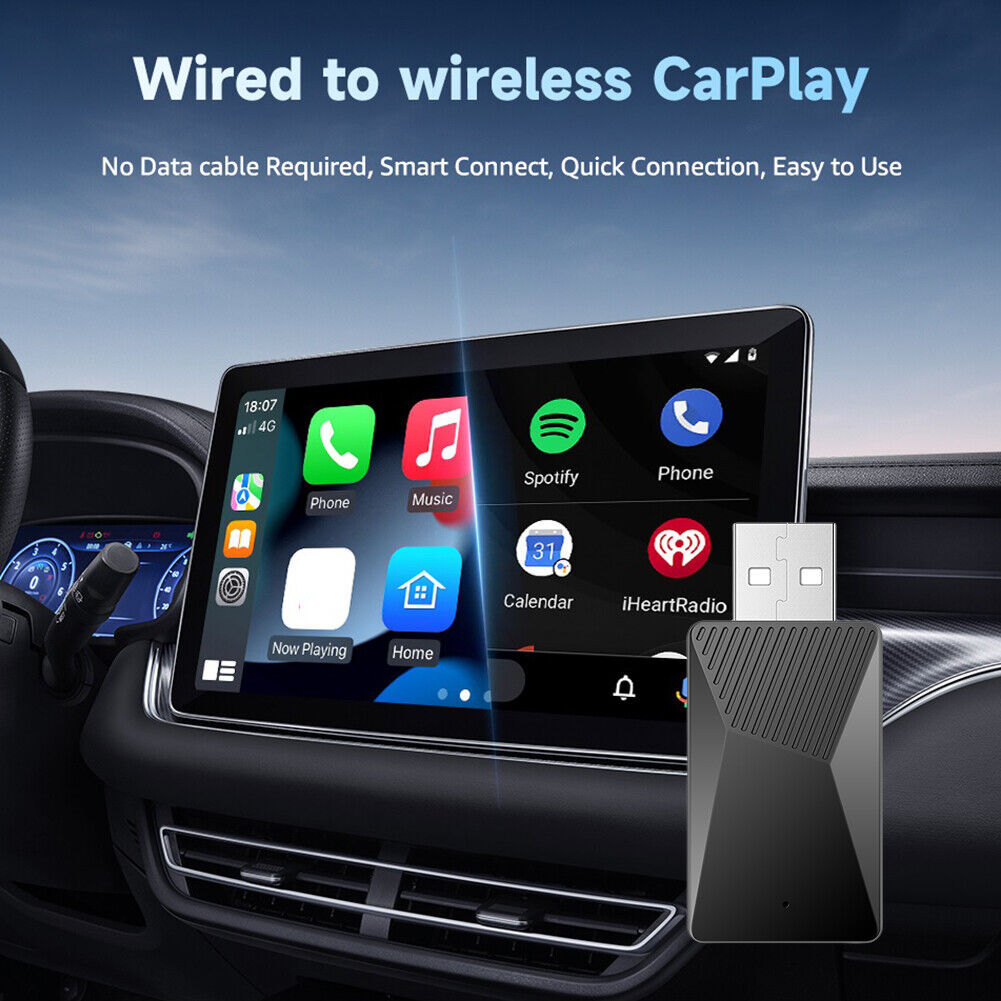 Wired To Wireless Carplay & Android Auto Wireless Adapter OTA Upgrade Adapter