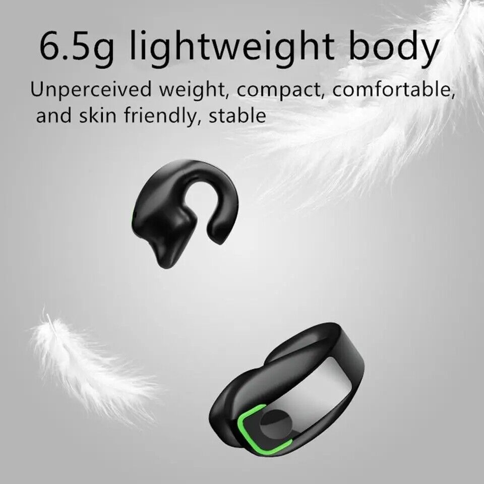Bluetooth 5.3 Wireless Earbuds Ear Clip Bone Conduction Headphones Headset 2 Pcs