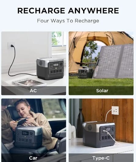 EF ECOFLOW Portable Power Station RIVER 2 Pro, 768Wh, 1600 Watt(WE SHIP TO GUAM)