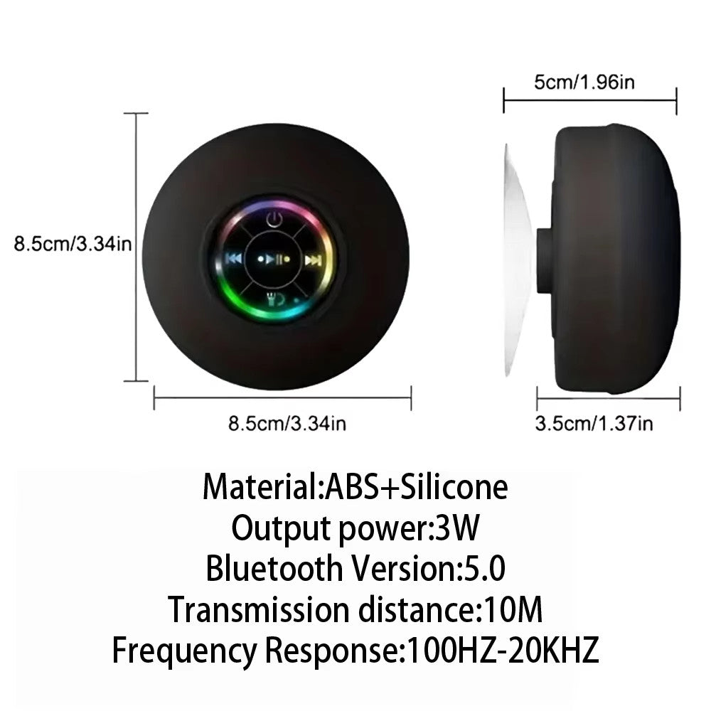 Portable Wireless Bluetooth Speaker LED IPX4 Waterproof Loudspeaker Outdoor Bath