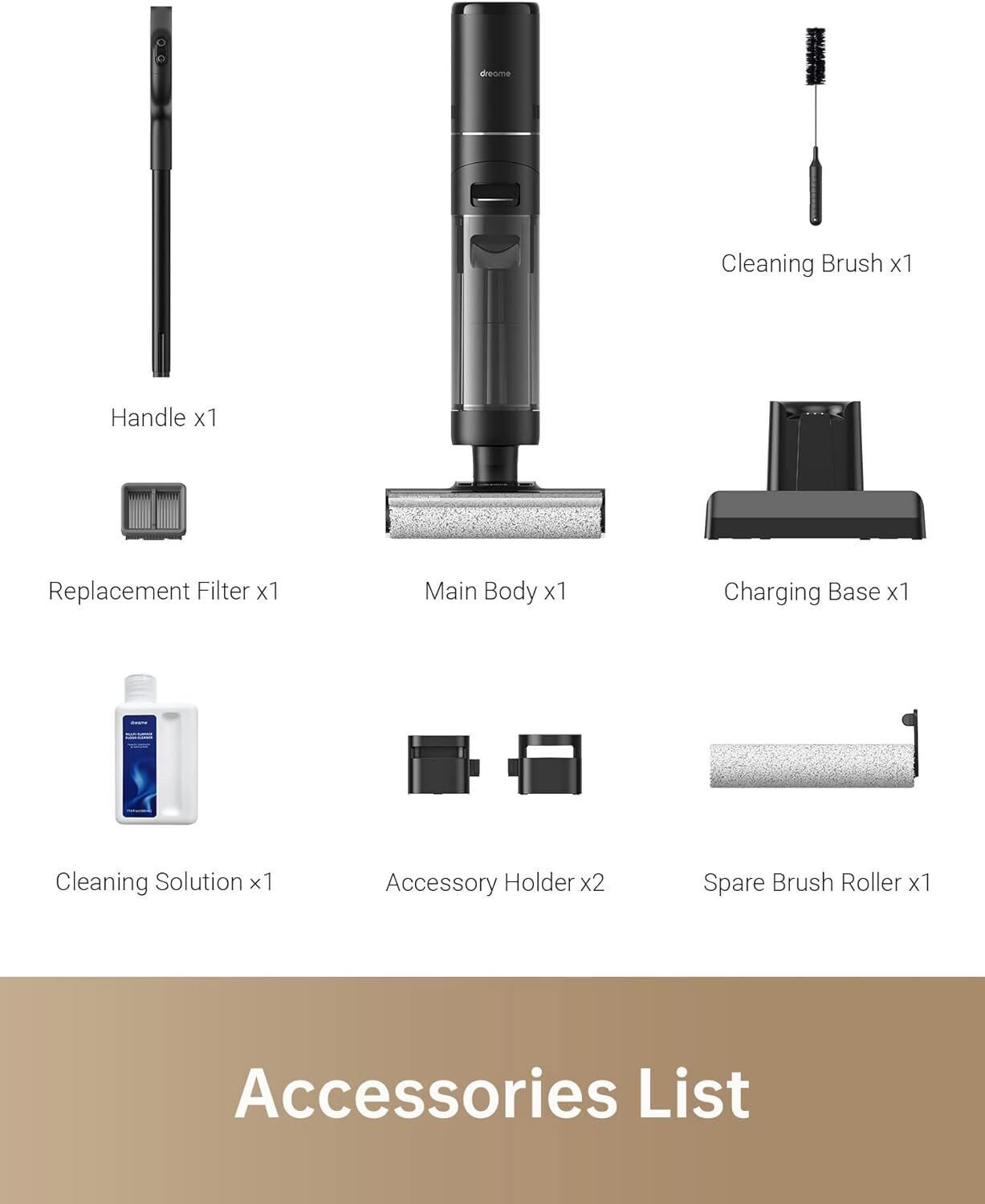 dreame H12 Pro Wet Dry Vacuum Dual Edge Cleaning Hot Air Drying - New
