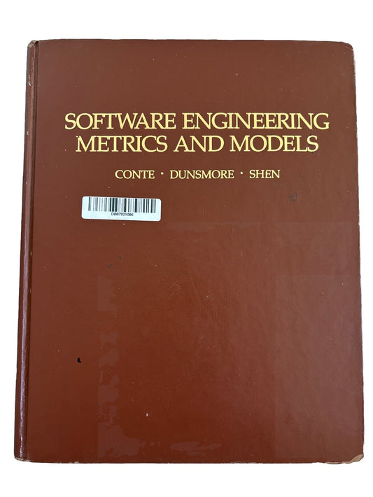 SOFTWARE ENGINEERING METRICS AND MODELS (BENJAMIN/CUMMINGS) HARDCOVER 0805321624