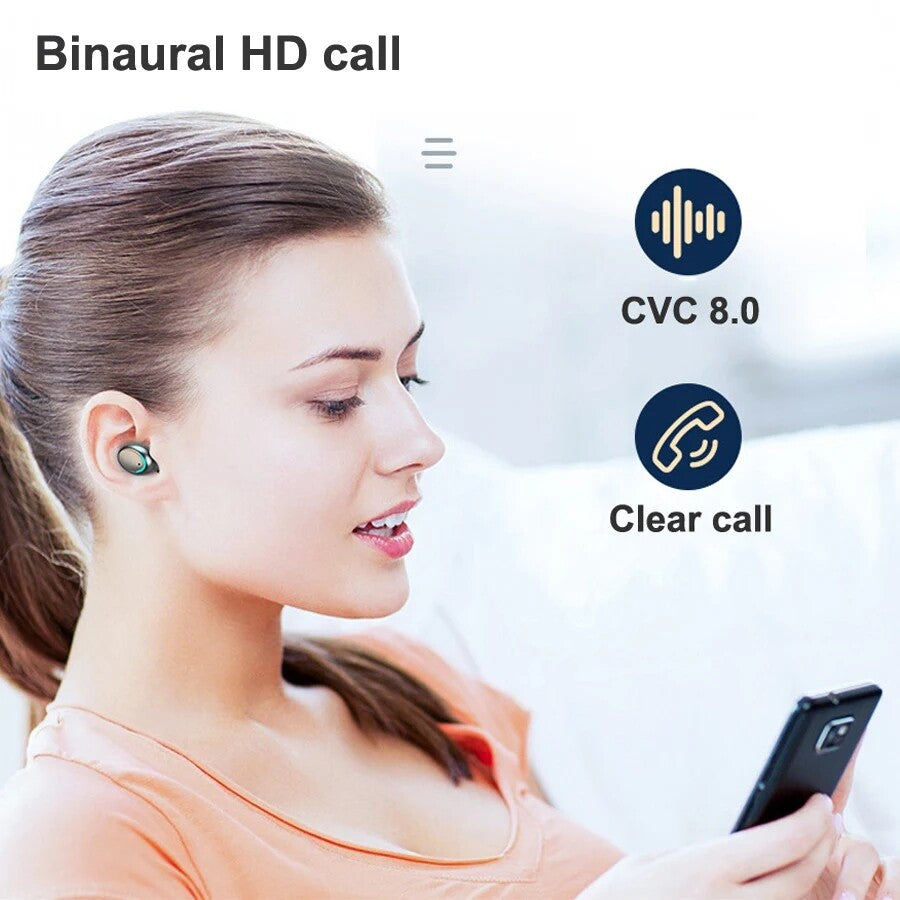 Bluetooth Earbuds for All Phones Tablets Computers Wireless Earphone Waterproof