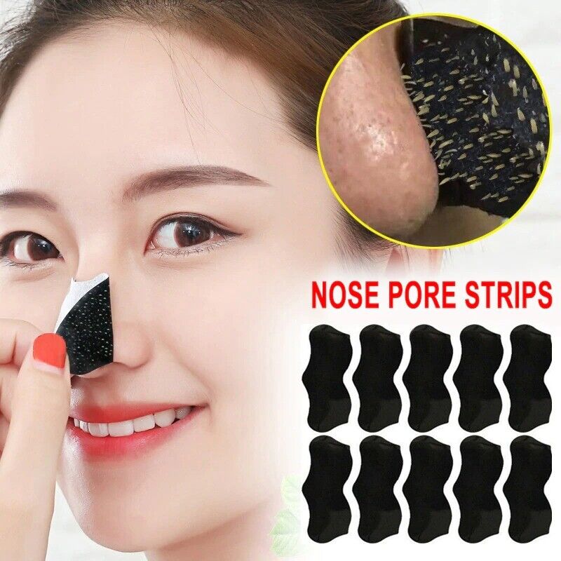 100pcs Nose Blackhead Remover Mask Deep Cleansing Black dots Pore Clean Strips