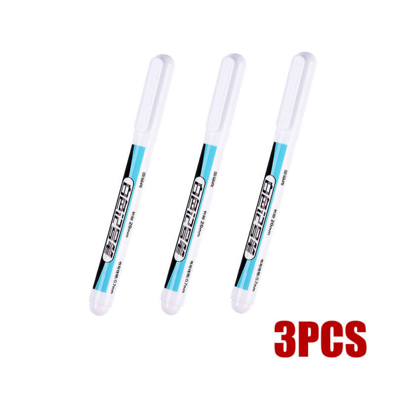 3pcs Oily White Marker Pen Graffiti Pen Permanent Tire Glass Painting Pen 0.7mm