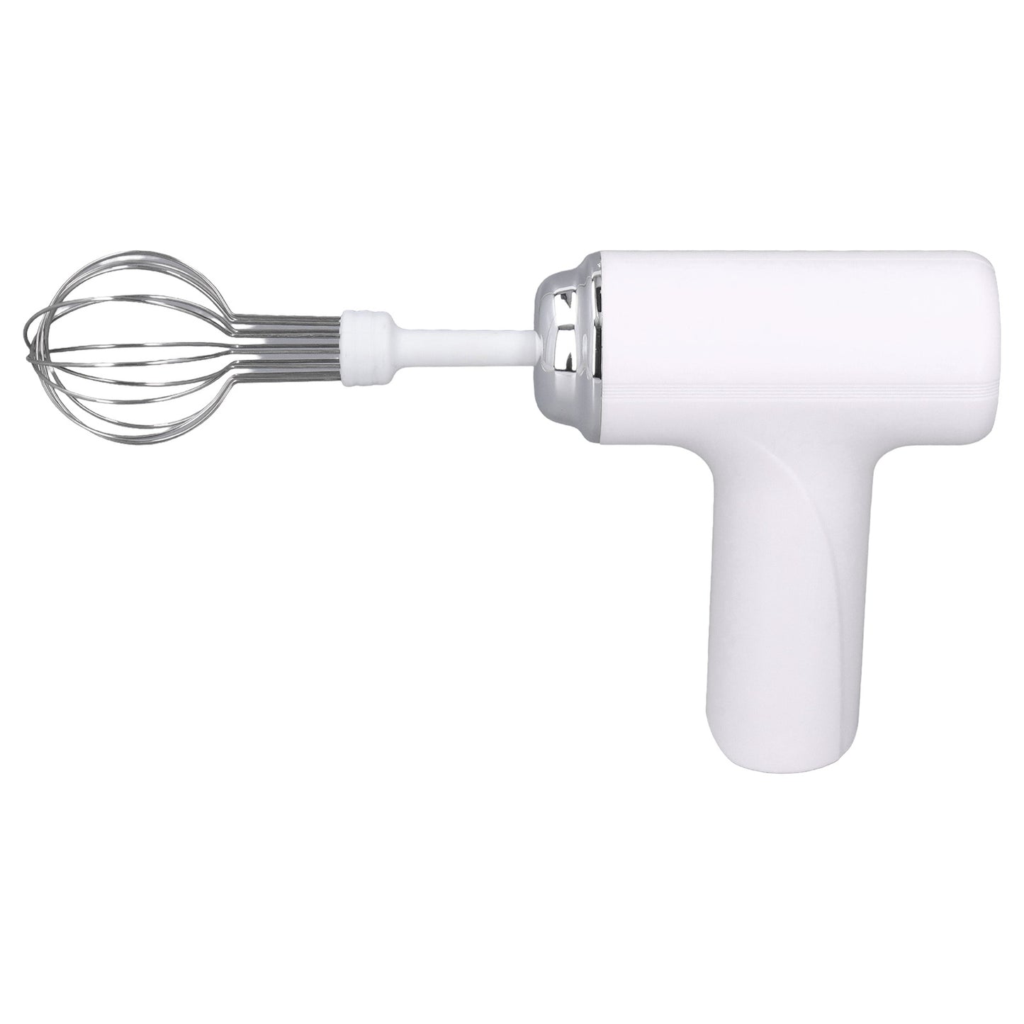 (White)Electric Cordless Hand Mixer Handheld Egg Whisk AN