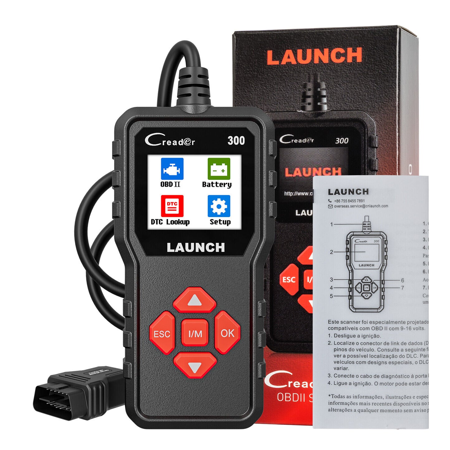 Launch CR300 OBD2 Scanner Code Reader Check Engine Fault Car Diagnostic Tool US