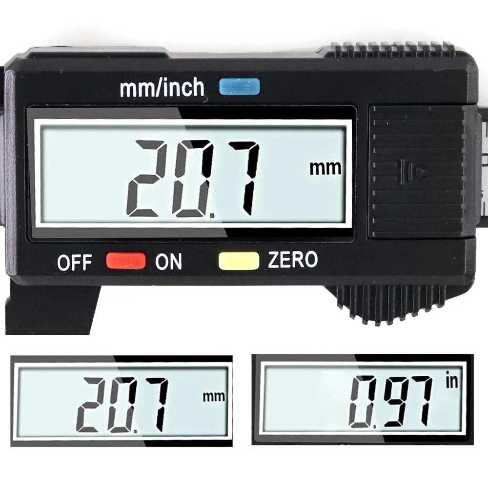 6" 150mm Digital Caliper Micrometer LCD Gauge Vernier Electronic Measuring Ruler