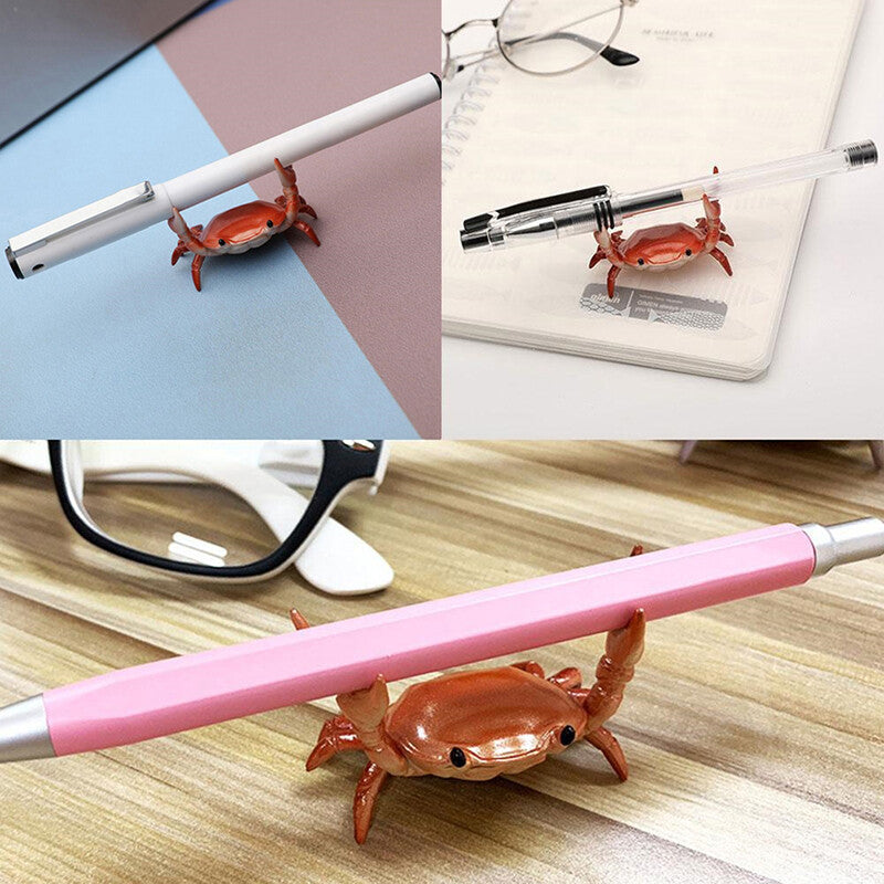 Creative Cute Crab Pen Holder Weightlifting Crabs Penholder Bracket Storage Rack