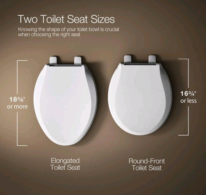 KOHLER K-27332-0 Glissade ReadyLatch Quiet Close Round Toilet Seat, White