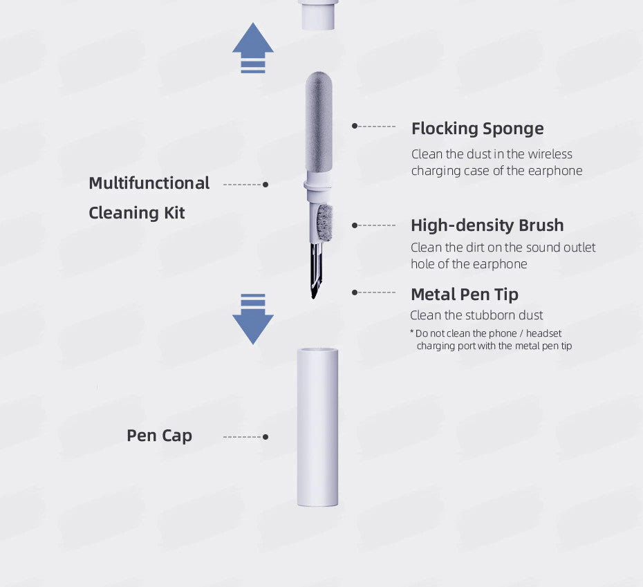 Cleaning Pen For Airpods Pro1 2Earphones Cleaner Kit Soft Brush Case Earbuds LOT