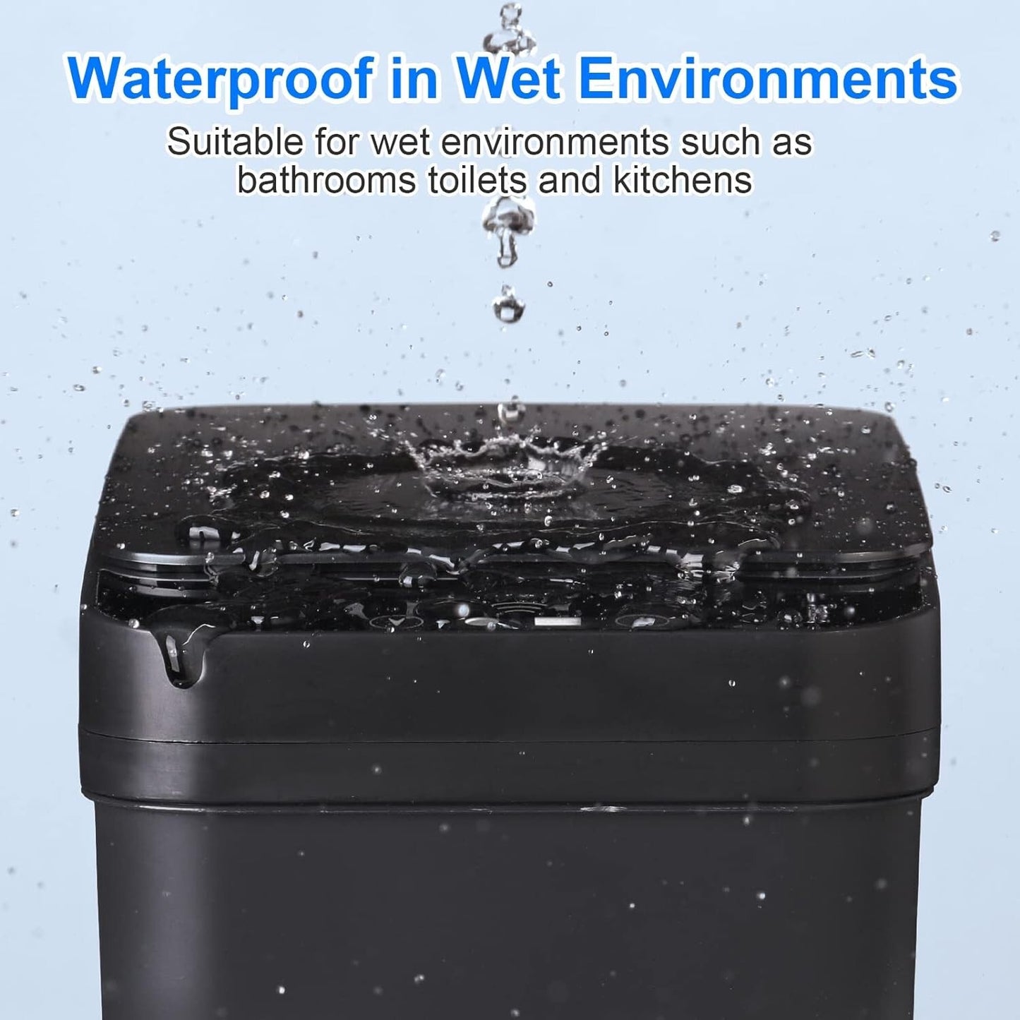 Sleek Automatic Trash Cans 2.2 Gallon - Odor-Sealing, Touchless Design