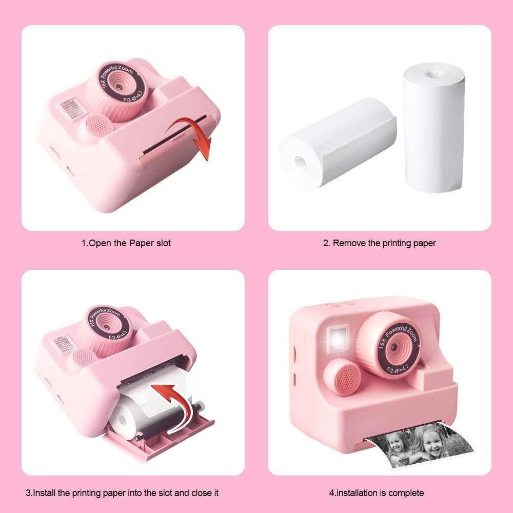 1080P Kids Camera Instant Print 32GB Instant Cameras That Print Photos Gifts  m