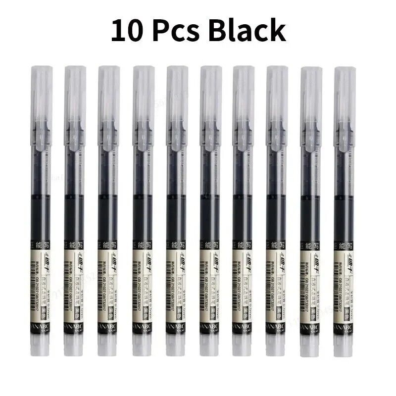 10Pcs Gel Pen Set with 0.5mm Precision Writing Tip - Smooth, Quick-Drying, Kawai