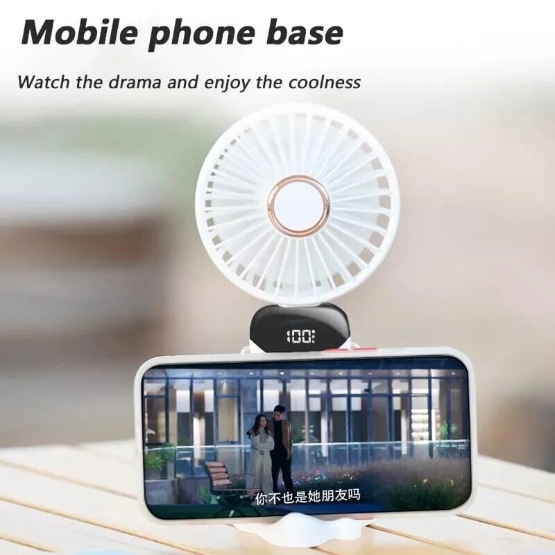 Portable Handheld Personal MINI face Fan 5Speeds Rechargeable Folding For Travel