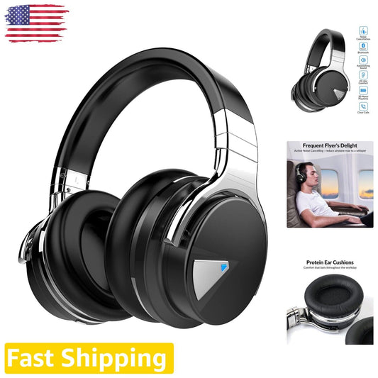 Custom 45mm Large Drivers Bluetooth Headphones - All-Day Comfort & Premium Sound