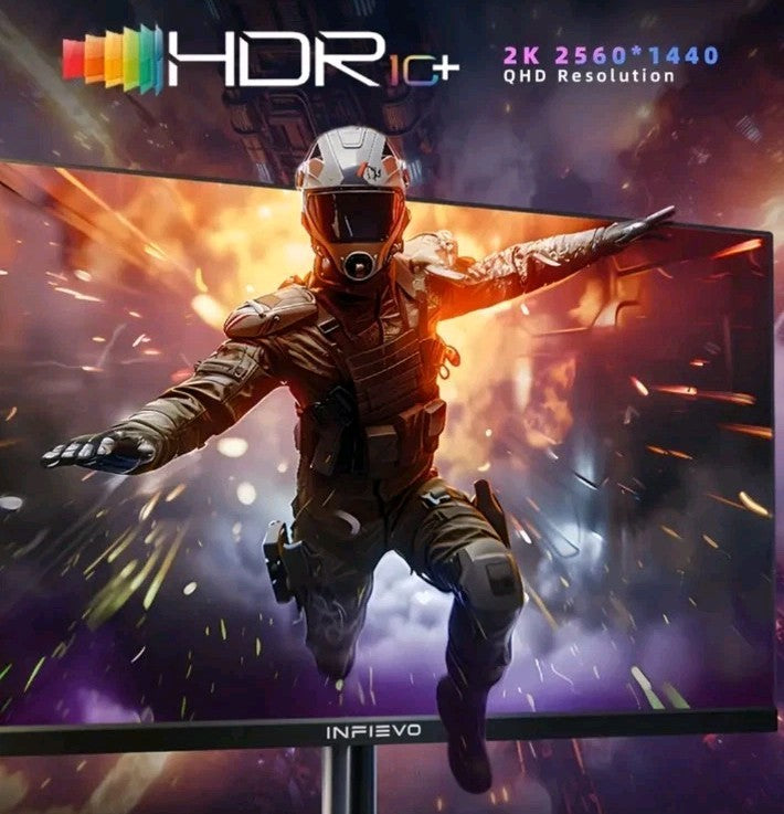 INFIEVO 27" QHD 1440P Gaming Monitor - Ultra-Smooth 180Hz IPS, 1ms Response Time