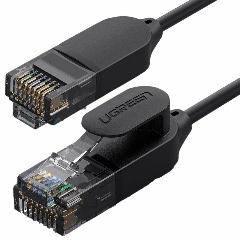 Ugreen Network Ethernet Patch Cable RJ45 Cat 6A UTP 1000Mbps 1m-10m Black Thin