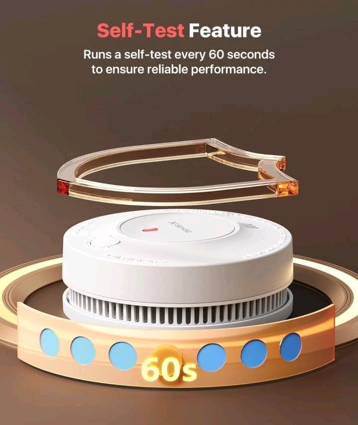 X-Sense 10-Year Lithium Battery Smoke Alarm Model SD2JOAX. New