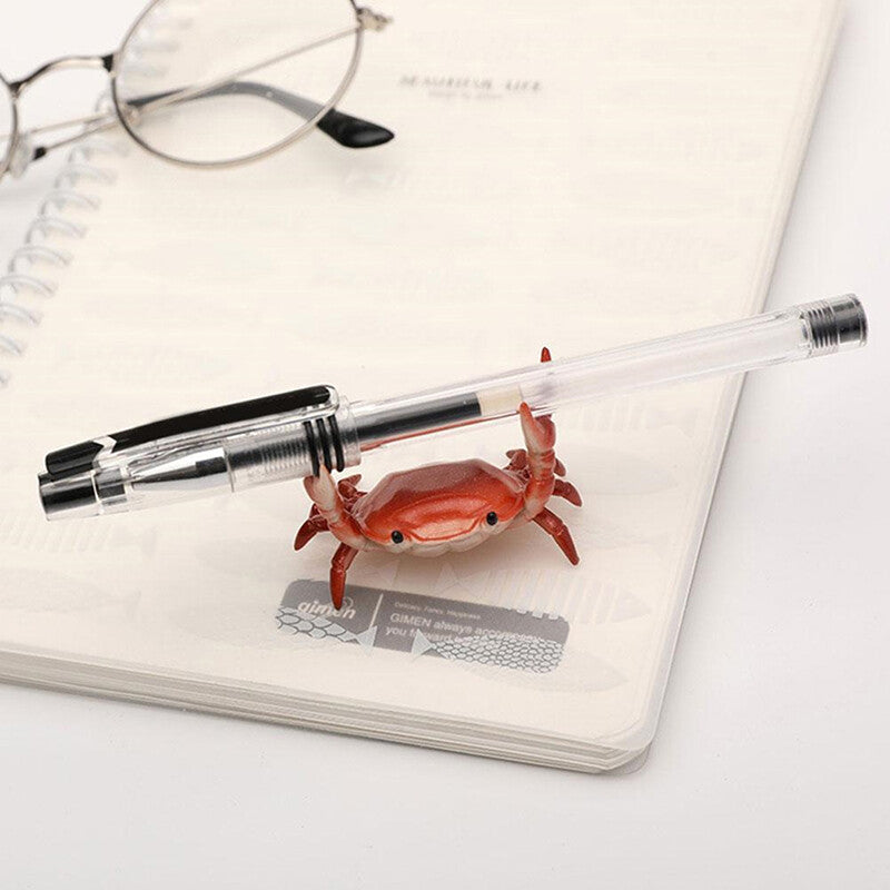 Creative Cute Crab Pen Holder Weightlifting Crabs Penholder Bracket Storage Rack