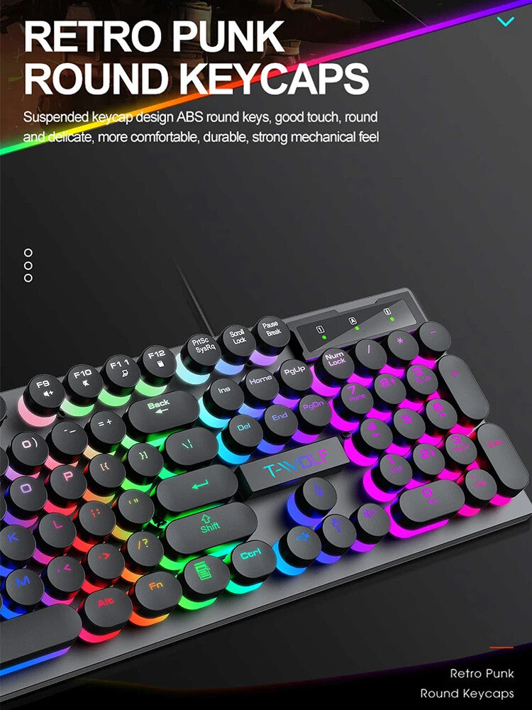 Shadow Mechanical Feeling, Keyboard, Desktop Computer Lluminated Wired Keyboard