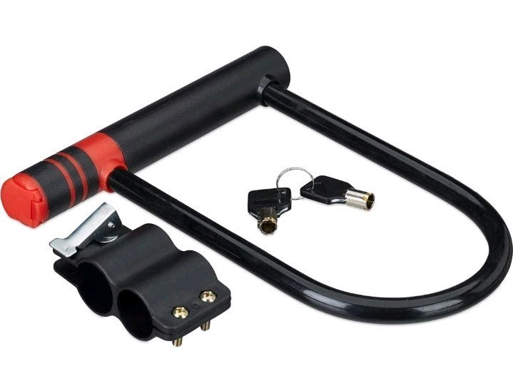 U Type Lock Motorcycle Bicycle Security Lock Bike Scooter Ladder Rack Safety