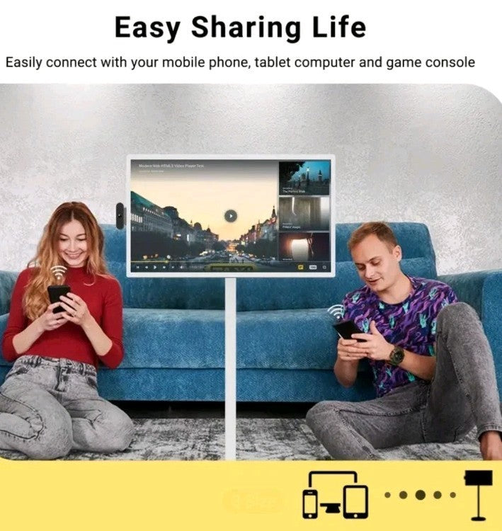 24 Inch Portable TV with Touch Screen | 8G RAM + 128G Storage