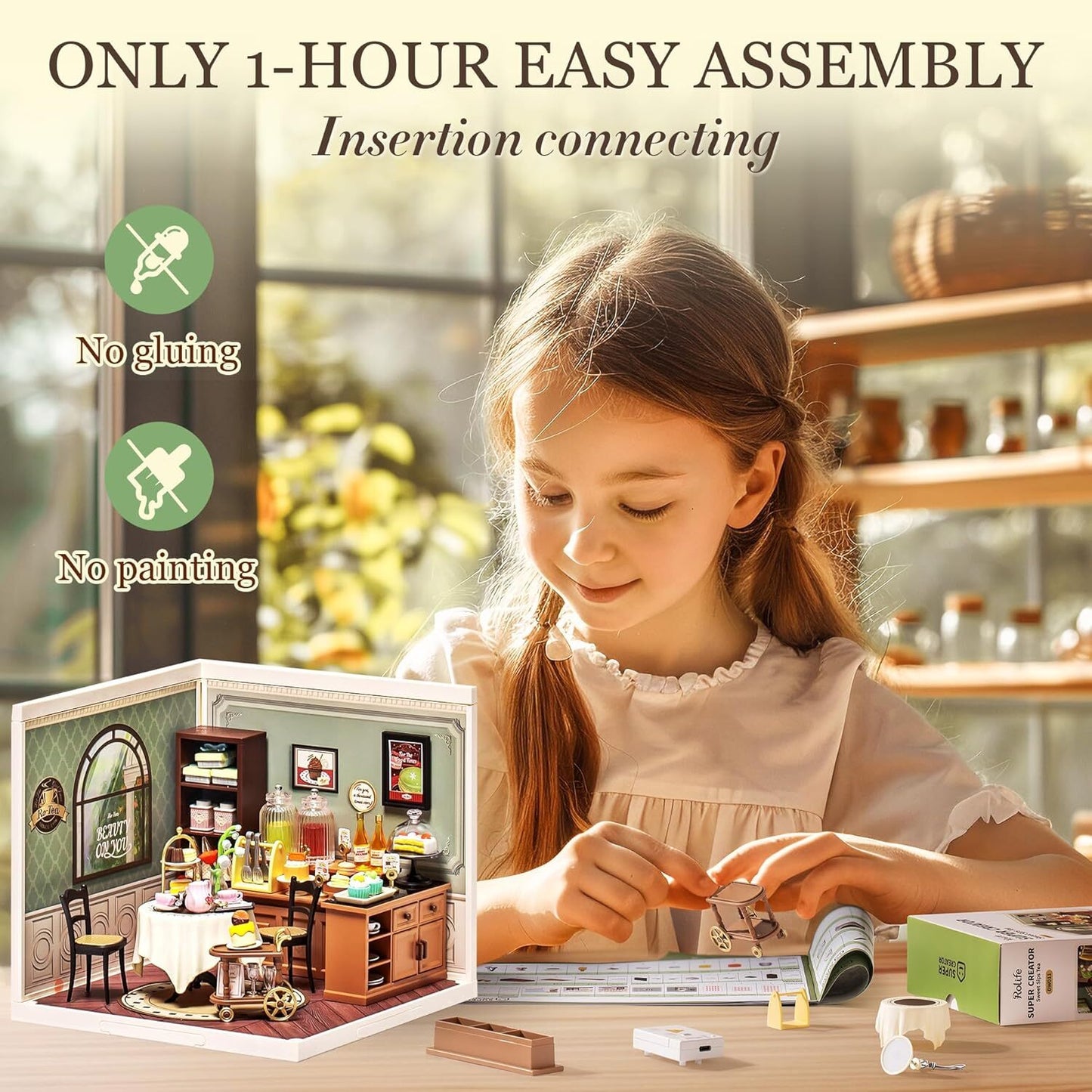 Rolife 1:24 Miniature Dollhouse Super Creator Plastic Building Teens Xmas Gift
