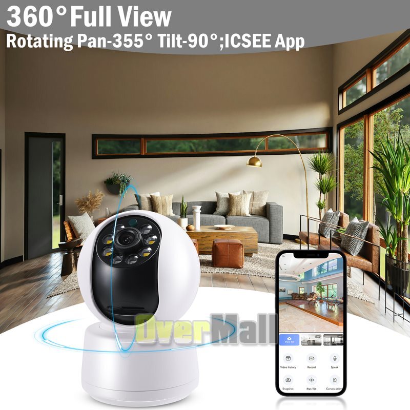 Camara De Seguridad Wifi HD Para Casa Interior Exterior Con Audio y Microfono