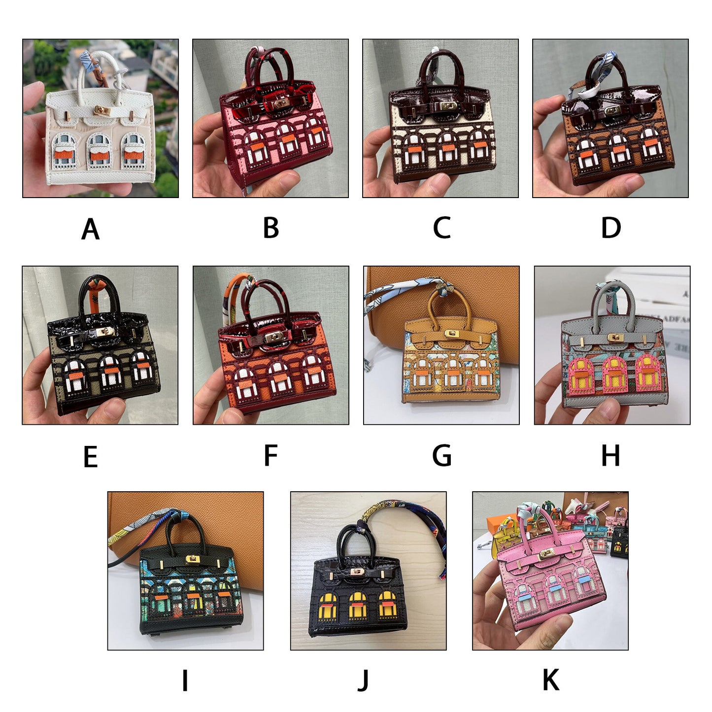 Mini Keychain Wallet Cute Leather Lipstick Bag Ladies Car Bag Charm for AirPods