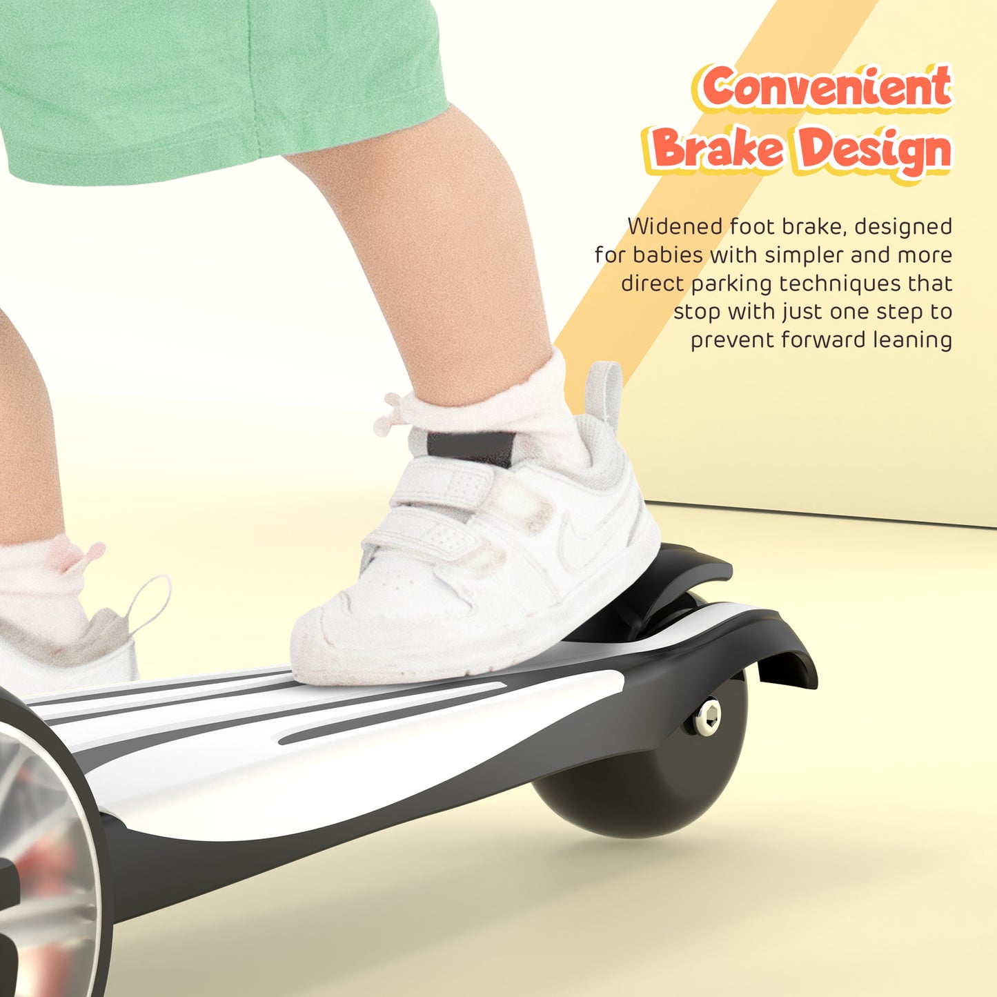 SEJOU Kids Scooter 3 Wheel LED Light Up Child Kick Flashing Push Adjustable Fold