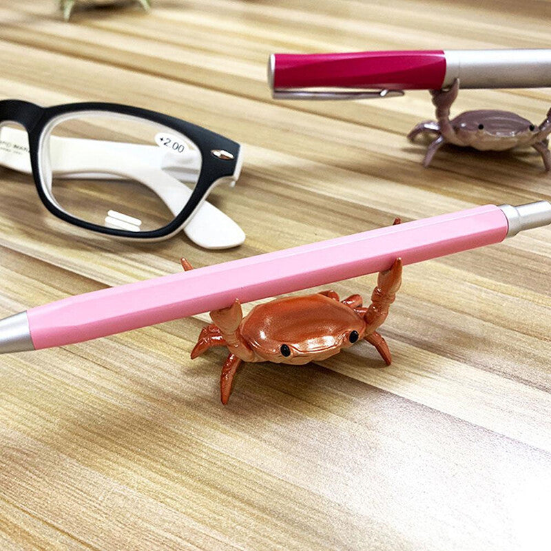 Creative Cute Crab Pen Holder Weightlifting Crabs Penholder Bracket Storage Rack