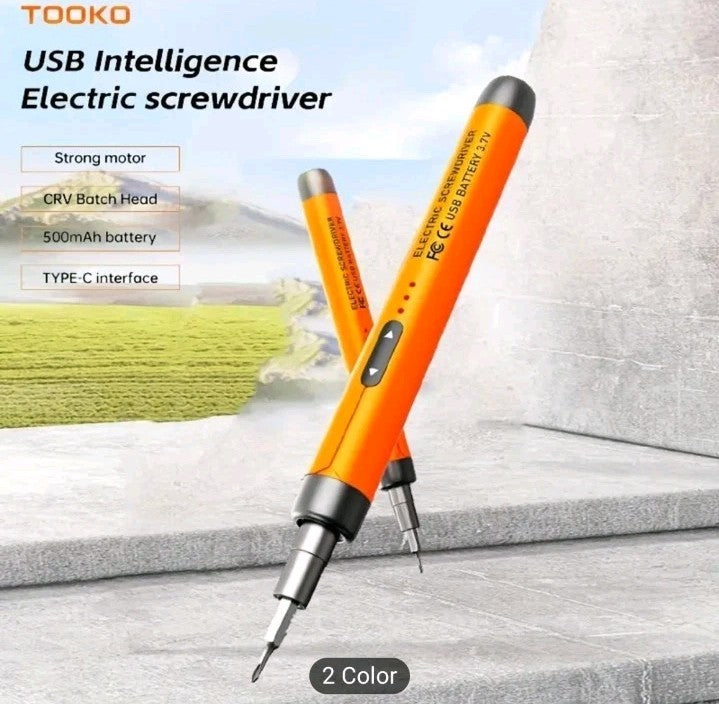 46-in-1 Small Precision Electric Screwdriver, Silent, Durable, Orange