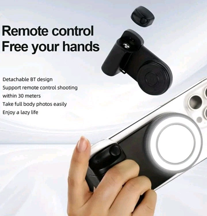 2 in 1 Magnetic Suction Handheld Bluetooth Phone Camera Shutter Hand Grip Holder