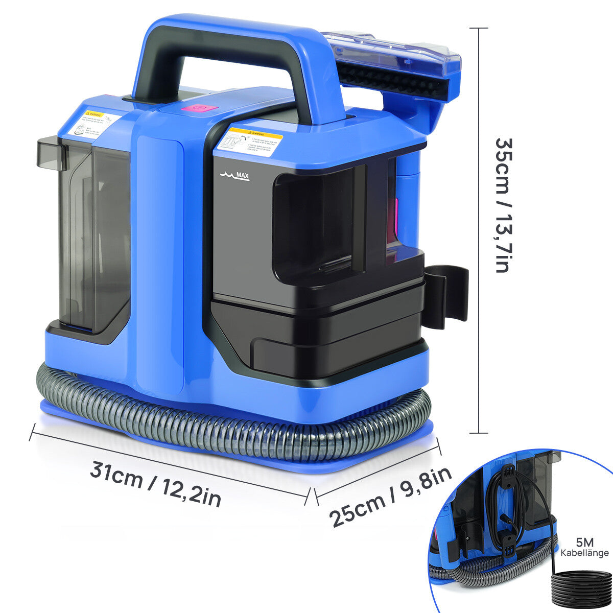 KNKA MultiCleaner VC005 - Washing Vacuum Upholstery Cleaner Carpet Cleaner Wet Vacuum