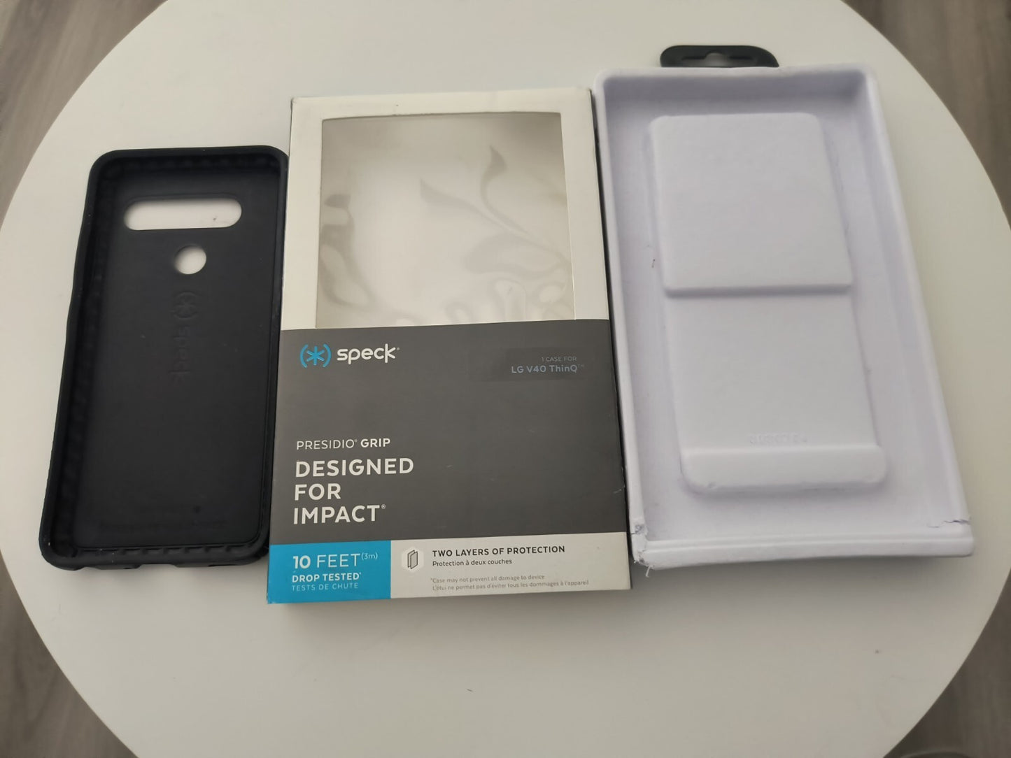 Speck Presidio Grip Phone Case for LG V40 ThinQ - Black