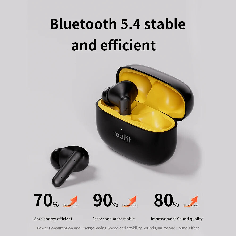 F3 ANC Active Noice Cancellation Bluetooth Earphones ENC Call HIFI Stereo Superb