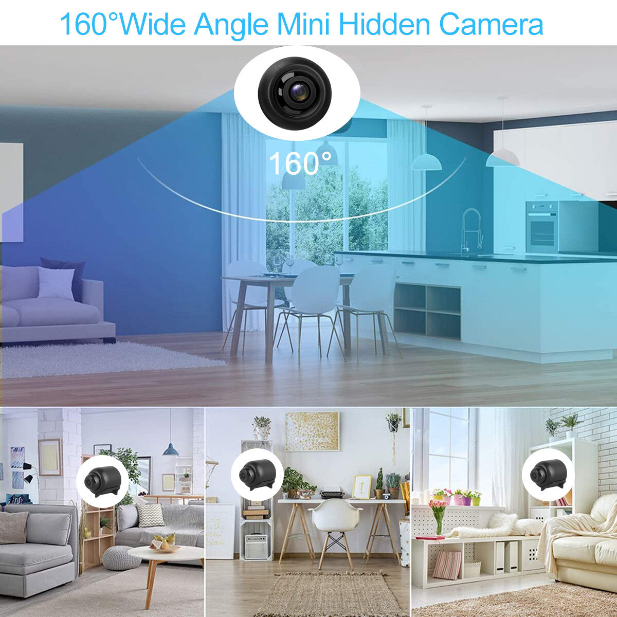 1080P Mini Camara Oculta Espia De Seguridad WiFi Inalambrica Con Audio y Video