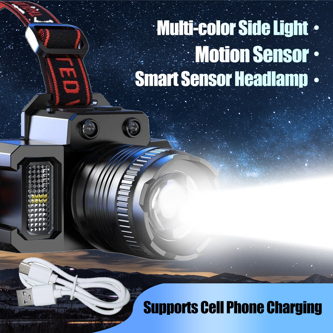 2 Pack USB Rechargeable LED Headlamp Headlight Head Light Waterproof Flashlight
